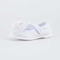 431210-71 серебрист. туфли дошкольная Текстиль